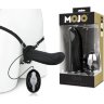 Черный полый страпон с вибрацией Mojo Ghia - 16 см.