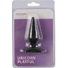 Черная анальная пробка Unicorn Playful - 10 см.