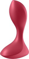 Красный вибромассажёр простаты Satisfyer Backdoor Lover - 14 см.