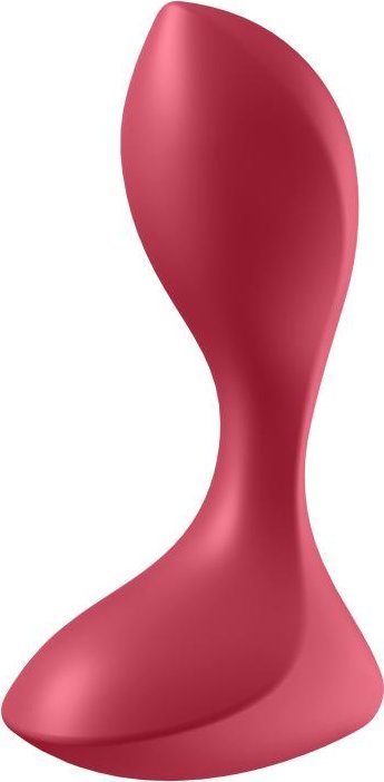 Красный вибромассажёр простаты Satisfyer Backdoor Lover - 14 см.