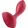Красный вибромассажёр простаты Satisfyer Backdoor Lover - 14 см.