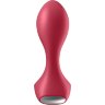 Красный вибромассажёр простаты Satisfyer Backdoor Lover - 14 см.