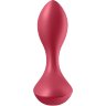 Красный вибромассажёр простаты Satisfyer Backdoor Lover - 14 см.