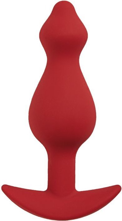Бордовая анальная пробка Libra S - 9 см.