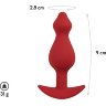 Бордовая анальная пробка Libra S - 9 см.