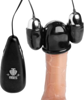 Черная стимулирующая насадка для головки полового члена Multi Speed Vibrating Penis Head Teaser