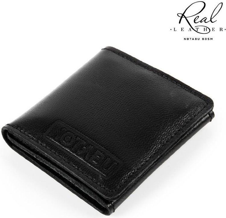 Черный кожаный кондомхолдер Notabu