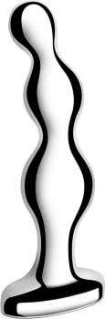 Стальной анальный фаллоимитатор для простаты Stainless Steel Anal Beads - 13 см.