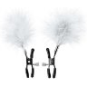 Зажимы для сосков TOYFA Theatre с белым пухом