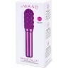 Фиолетовый жезловый вибратор Le Wand Grand Bullet с двумя нежными насадками