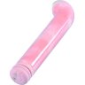 Розовый компактный вибратор из стекла Magic Cane - 12 см.