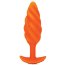 Оранжевый спиральный анальный виброплаг Swirl - 13,5 см.  Цена 18 034 руб. - Оранжевый спиральный анальный виброплаг Swirl - 13,5 см.