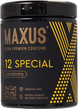 Презервативы с точками и рёбрами MAXUS Special - 12 шт.