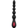 Черный вибромассажер для анальной стимуляции ANAL FLEXI BEADS - 21 см.