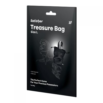 Черный мешочек для хранения игрушек Treasure Bag L  Цена 941 руб. Satisfyer Treasure Bag – специализированный мешочек для хранения девайсов. Данный мешочек сделан из прочного материала, который долго и качественно прослужит вложенным в него изделиям. Материал: нейлон, полиэстер, полипропилен. Размеры - 26х15 см. Страна: Германия.