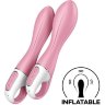Розовый вибромассажер с функцией расширения Air Pump Vibrator 2 - 20,9 см.