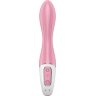 Розовый вибромассажер с функцией расширения Air Pump Vibrator 2 - 20,9 см.