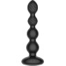 Черная анальная виброёлочка Nexus Tornado Beaded Probe Large с функцией вращения