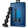 Черная анальная виброёлочка Nexus Tornado Beaded Probe Large с функцией вращения