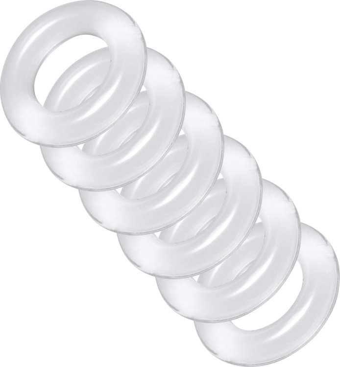 Комплект из 6 прозрачных эрекционных колец Ring Master Custom Ball Stretcher Kit