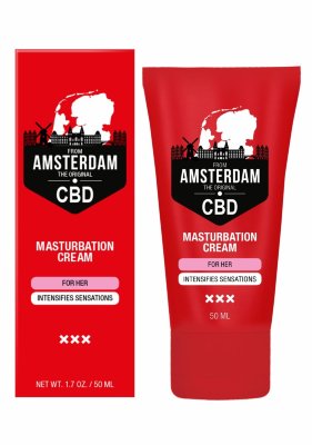 Крем для мастурбации для женщин CBD from Amsterdam Masturbation Cream For Her - 50 мл.  Цена 3 618 руб. Крем для мастурбации для Нее CBD from Amsterdam содержит активный ингредиент CBD (каннабидиол). Крем интенсивно увлажняет кожу и обеспечивает длительное скольжение. Нанесите небольшое количество на вульву, и вотрите. Прежде чем начать пользоваться регулярно, протестируйте внутреннюю сторону предплечья на любые аллергические реакции. Если возникает какое- либо раздражение, немедленно прекратите использование. Только для наружного применения. Вода, вазелиновое масло, диметикон, цетеариловый спирт, стеарет-2, глицерин, вазелин, стеарет-21, феноксиэтанол, этилгексилглицерин, токоферол, цитрат натрия, масло семян каннабиса посевного, масло семян подсолнечника однолетнего, экстракт семян каннабиса посевного, лимонная кислота. Страна: Нидерланды. Объем: 50 мл.