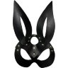 Черная кожаная маска зайки Miss Bunny