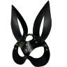 Черная кожаная маска зайки Miss Bunny