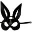 Черная кожаная маска зайки Miss Bunny  Цена 2 960 руб. - Черная кожаная маска зайки Miss Bunny