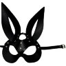 Черная кожаная маска зайки Miss Bunny