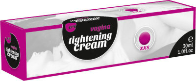 Сужающий вагинальный крем для женщин Vagina Tightening Cream - 30 мл.  Цена 1 960 руб. Чтобы насладиться ощущением наитеснейшего интимного контакта, вам нужен лишь он – высококачественный крем Vagina Tightening Cream от австрийского бренда Ero by HOT. Специальный вяжущий компонент – экстракт бересты – сделает стеночки вашей вагины более упругими и восприимчивыми к ласкам. Благодаря сужающему эффекту, а именно его гарантирует этот крем, вы с партнёром отметите усиление приятных ощущений от близости: каждое вагинальное проникновение подарит массу наслаждения. Также крем содержит ухаживающие компоненты – они удержат влагу и уменьшат вагинальную сухость. Скольжение, тугость, чувственность…всё это Ero Vagina Tightening Cream! Вода, парафиновое масло, глицерилстеарат SE, стеарет-21, цетиловый спирт, сорбит, PEG-8 дистеарат, стеарет-2, ППГ-15 стеариловый эфир, березовый экстракт, циклометикон, феноксиэтанол, пропандиол, гидроксипропил гуар, Этилгексилглицерин, молочная кислота, сорбат калия, BHT, лимонная кислота. Страна: Австрия. Объем: 30 мл.