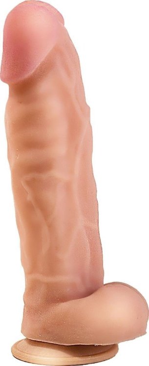 Гигантский стимулятор-фаллос с присоской - 22,5 см.