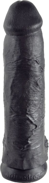 Чёрный фаллоимитатор-гигант 12 Cock with Balls - 30,5 см.