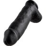 Чёрный фаллоимитатор-гигант 12 Cock with Balls - 30,5 см.