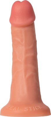Телесный фаллоимитатор на присоске RealStick CALIBER - 18 см. Длина: 18 см. Диаметр: 4 см. Создан для тех, кто ищет идеальное сочетание длины и объема. Снабжен мощной, цельной присоской для надежного крепления на любых гладких поверхностях. Внутри фаллоимитатора находится отверстие, которое закрыто заглушкой. Используйте его как самостоятельную игрушку отдельно или в сочетании с аксессуарами (приобретаются отдельно). Игрушки RealStick CALIBER изготовлены из высококачественного гипоаллергенного материала, который не впитывают запахи, прекрасно очищается после использования, долго хранится. Они обладают хорошо продуманной формой, и способны доставить настоящее удовольствие! Выбери свой CALIBER. Страна: Китай. Материал: поливинилхлорид (ПВХ, PVC).