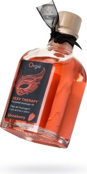 Массажное масло Orgie Lips Massage со вкусом клубники - 100 мл.