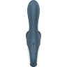 Серый анальный вибратор с функцией расширения Air Pump Booty 2