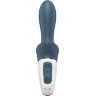 Серый анальный вибратор с функцией расширения Air Pump Booty 2