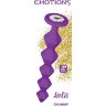 Фиолетовая анальная цепочка с кристаллом Chummy - 16 см.