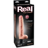 Вибратор Real Feel Deluxe №7 с мошонкой на присоске - 28 см.