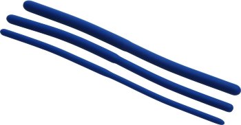 Набор из 3 синих силиконовых уретральных расширителей Invasion Silicone Urethral Sound Trainer Set