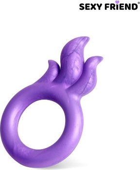 Фиолетовое эрекционное кольцо с язычками пламени