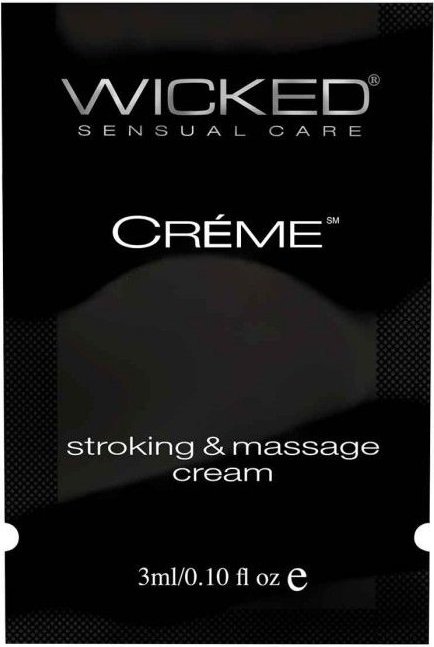 Крем для массажа и мастурбации Wicked Stroking and Massage Creme - 3 мл.