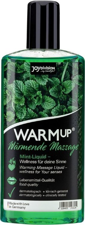 Массажное масло WARMup Mint с ароматом мяты - 150 мл.