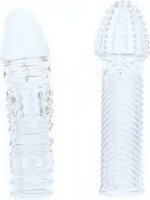 Комплект из 2 прозрачных насадок на пенис PENIS EXTENDER PACK