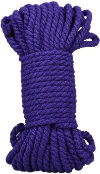 Фиолетовая верёвка для связывания и фиксации Bind Tie - 15,24 м.