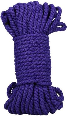 Фиолетовая верёвка для связывания и фиксации Bind Tie - 15,24 м. Длина: 1524 см. Фиолетовая верёвка для связывания и фиксации Bind&Tie. Страна: Китай.