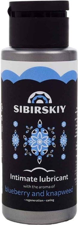 Пролонгирующий интимный лубрикант SIBIRSKIY с ароматом черники и василька - 100 мл.