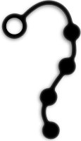 Черная анальная цепочка Excite S - 24 см.