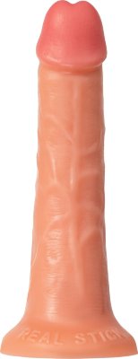 Телесный фаллоимитатор RealStick CALIBER - 18 см.  Цена 2 101 руб. Длина: 18 см. Диаметр: 3 см. Подходит для тех, кто предпочитает длину без увеличения диаметра.Снабжен мощной, цельной присоской для надежного крепления на любых гладких поверхностях. Внутри фаллоимитатора находится отверстие, которое закрыто заглушкой. Используйте его как самостоятельную игрушку отдельно или в сочетании с аксессуарами (приобретаются отдельно). Игрушки RealStick CALIBER изготовлены из высококачественного гипоаллергенного материала, который не впитывают запахи, прекрасно очищается после использования, долго хранится. Они обладают хорошо продуманной формой, и способны доставить настоящее удовольствие! Выбери свой CALIBER. Страна: Китай. Материал: поливинилхлорид (ПВХ, PVC).