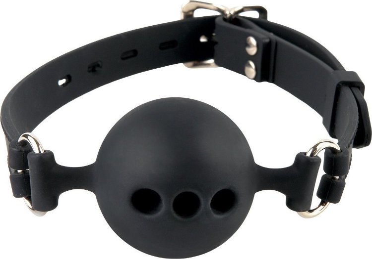 Силиконовый кляп-шар с отверстиями для дыхания Silicone Breathable Ball Gag Small